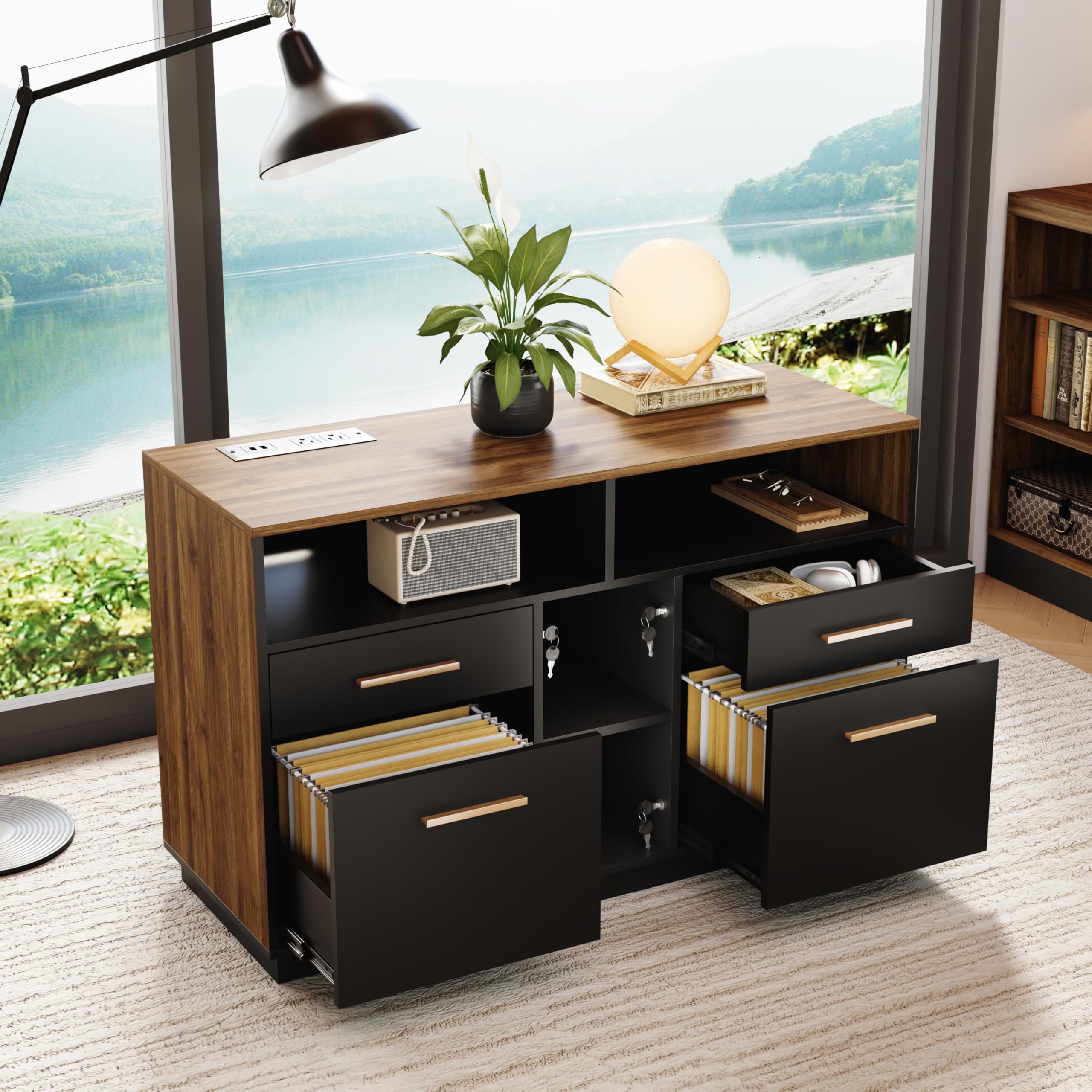 Amazon.com: ModernMate 4 Drawer File Cabinet, Wood Filing Cabinet